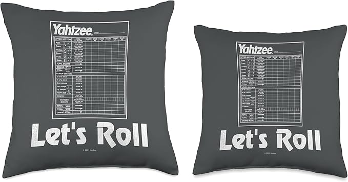 Yahtzee Score Sheet Let's Roll Throw Pillow