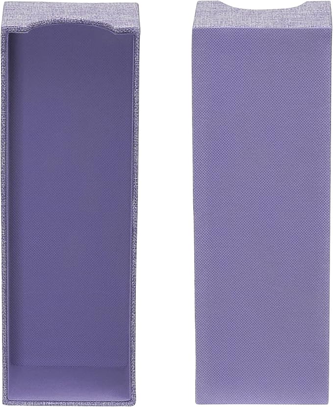 Household Essentials 2-Pack of Drawer Organizers, Sturdy Chipboard With Soft Polyester Cover, Handy and Fashionable Organization Solution, 3” H x 4” W x 12” D, Iris