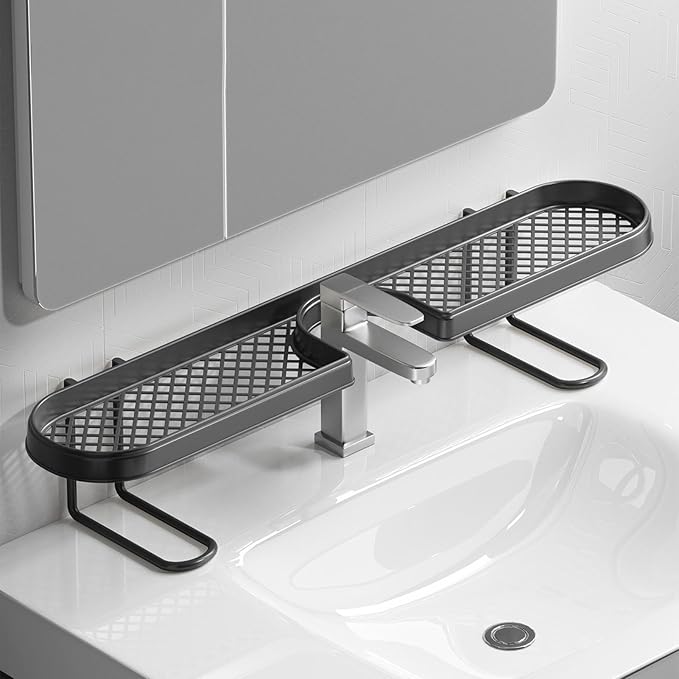 U Shape Faucet Storage Rack, Enhanced Usability Convenience, 11.5x12.8x59cm, Kitchen Sink Organizer, Sink Storage Rack, Space-Saving Design, For Kitchen Countertop Bathroom Dorm