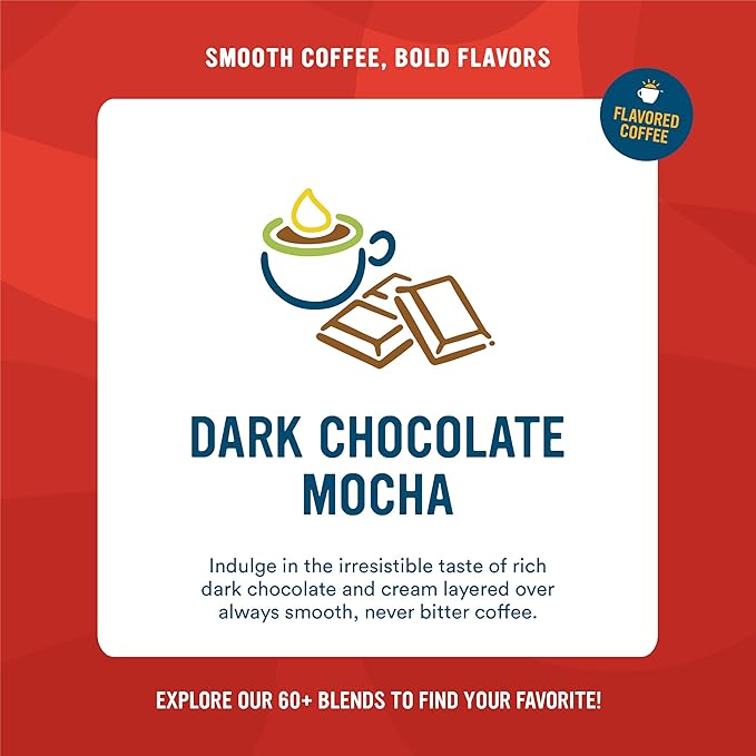 Cameron's Coffee Roasted Ground Coffee Bag, Dark Chocolate Mocha, Smooth Flavored Coffee, Sustainable, Small-batch Roasted, 28 Ounce (Pack of 1)