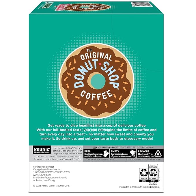 The Original Donut Shop Regular, Single-Serve Keurig K-Cup Pods, Medium Roast Coffee Pods, 96 Count