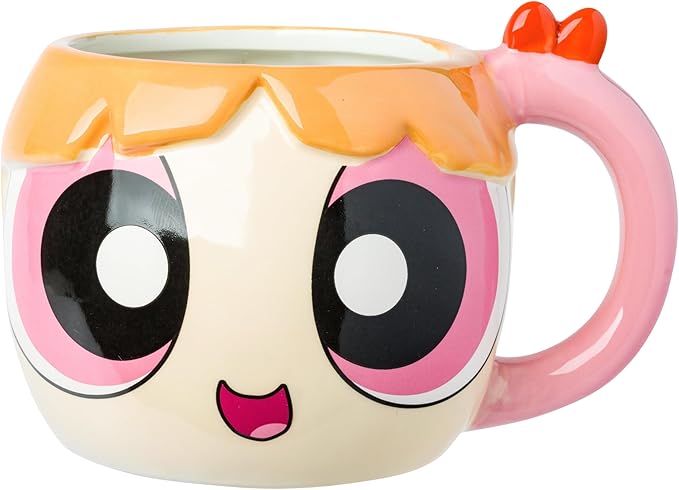 Silver Buffalo Powerpuff Girls Blossom Ceramic 3D Sculpted Mug, 20 Ounces