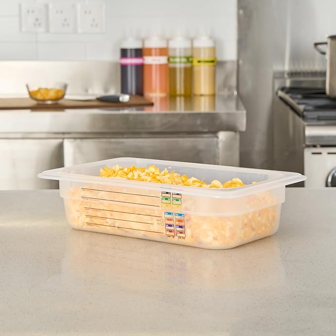 Restaurantware Food Storage Container 10 Pack of 10.3 x 6.2 x 2.5 Inches Plastic Stackable Storage Box White Reusable Label Container Dishwasher Safe For Restaurants And Kitchens