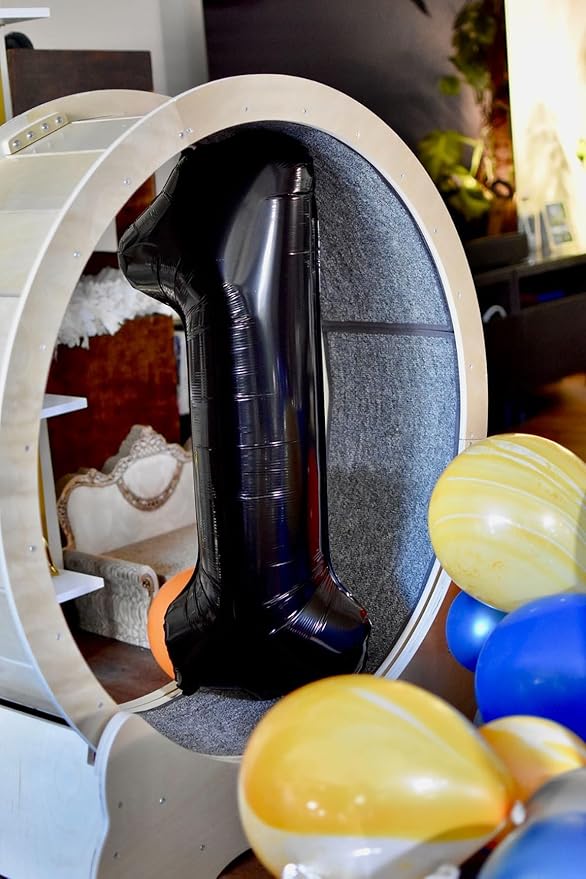 Number Balloons 40 Inch Black 1, Big One Balloons for 1st Birthday For Girl Boy 11 21 31 Balloons for Wedding, Celebration Party, Graduations