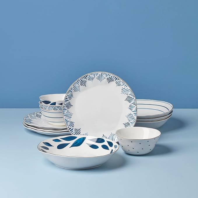 Lenox 897387 Blue Bay 12-Piece Dinnerware Set