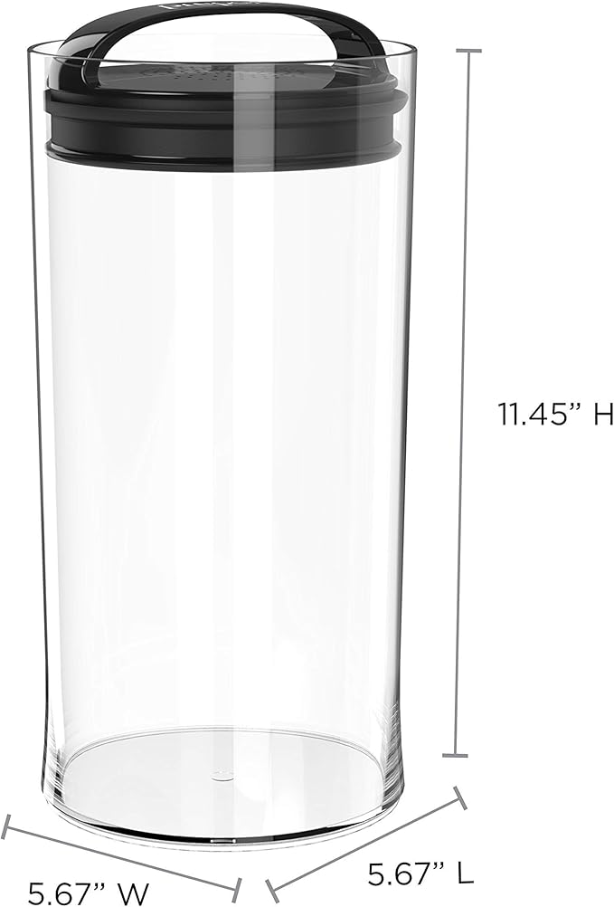 Prepara Evak Fresh Saver Plastic Food Storage, Large/Tall, Black