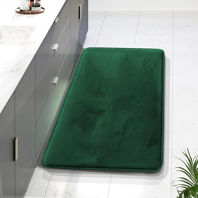 Clara Clark Bathroom Rugs, Velvet Memory Foam Bath Mat, Non-Slip Bath Rugs, Machine Wash, Dries Quickly, Ultra Soft Plush Bath Mats for Bathroom,