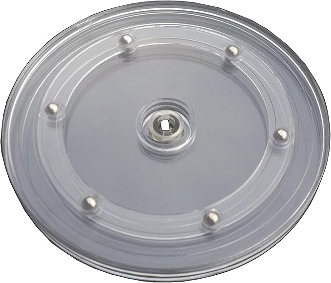 FixtureDisplays® 6" Clear Plastic Spinner Lazy Susan Turntable Organizer for Spice Rack Table Cake Kitchen Pantry Decorating 16972-NPF