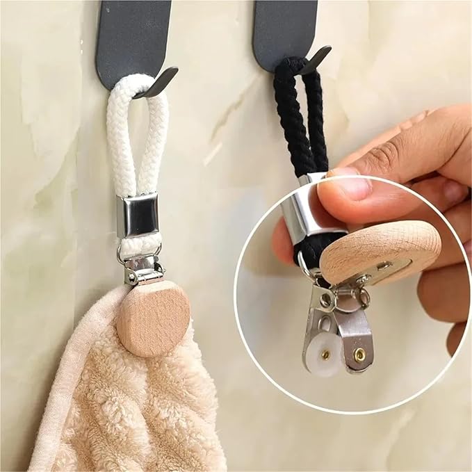 15pcs Braided Bathroom Towel Clips Multipurpose Clothes Hats Organizer Holder Slip Metal Clamp Kitchen Home Storage(Mixed)