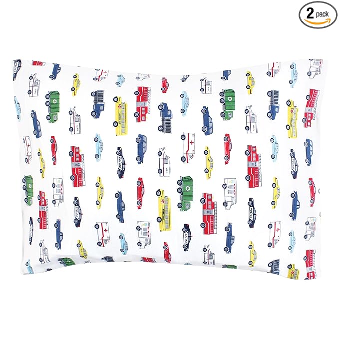 Hudson Baby Unisex Baby Cotton Toddler Pillow Case, Going Places, One Size