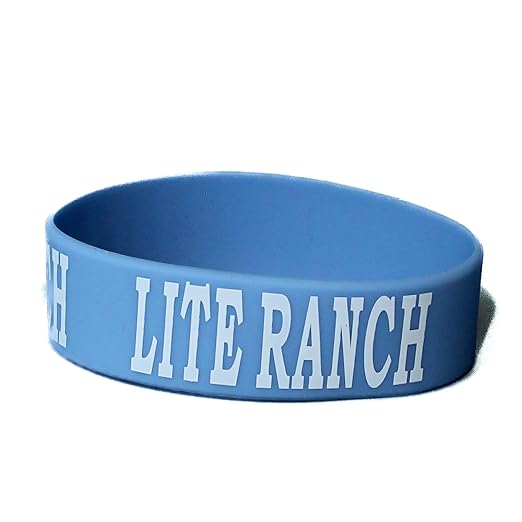 Culinary ID Bands "LITE Ranch" Bottle Label, Food Grade Silicone Band for 12 oz Squeeze Bottles, Clear Printed Text, Reusable Kitchen ID Tag, Improves Efficiency and Safety