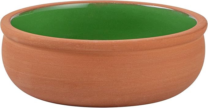 Restaurantware Terracotta Cazuela Bowls 2 Pack of 7 oz Durable Rustic Serving Dish Glazed Oven-Safe Bowl Freezer-Safe Tapas Dish Microwave-Safe Dishwasher-Safe