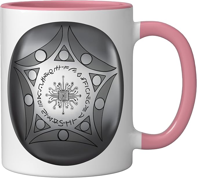 Buga Sphere Columbia UFO Ceramic Mug, Pink/White