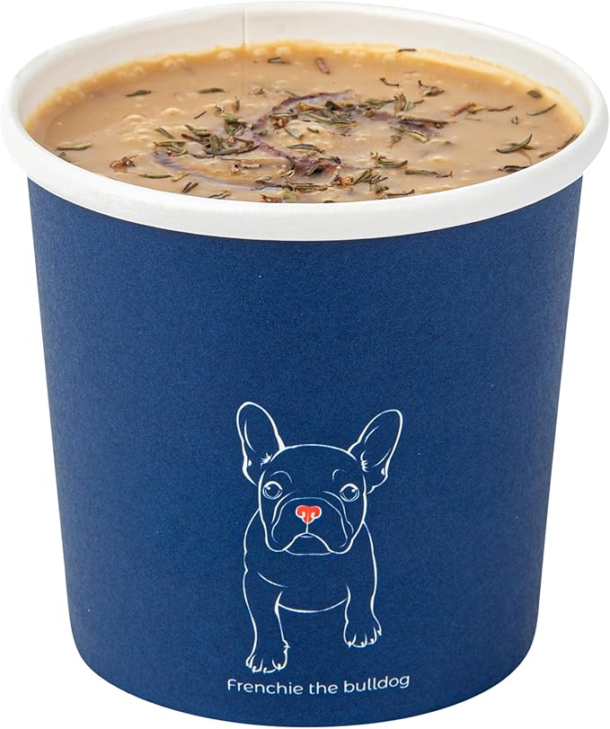 Restaurantware Bio Tek 12 Ounce Soup Containers 200 Durable Soup Bowls - Disposable Sustainable Frenchie Design Paper Soup Cups Round For Hot Or Cold Foods