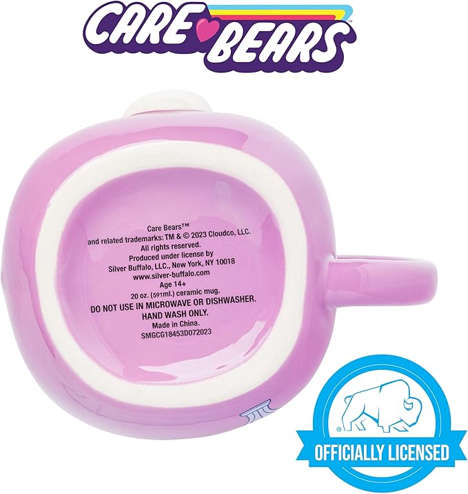 Silver Buffalo Care Bears Share Bear Ceramic 3D Sculpted Mug, 20 Ounces