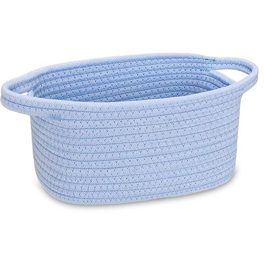 ABenkle Small Storage Basket, Mini Basket, Cute Tiny Cotton Rope Woven Basket, Shelf Basket, Boho Decorative Toy Storage Bin Gift Basket