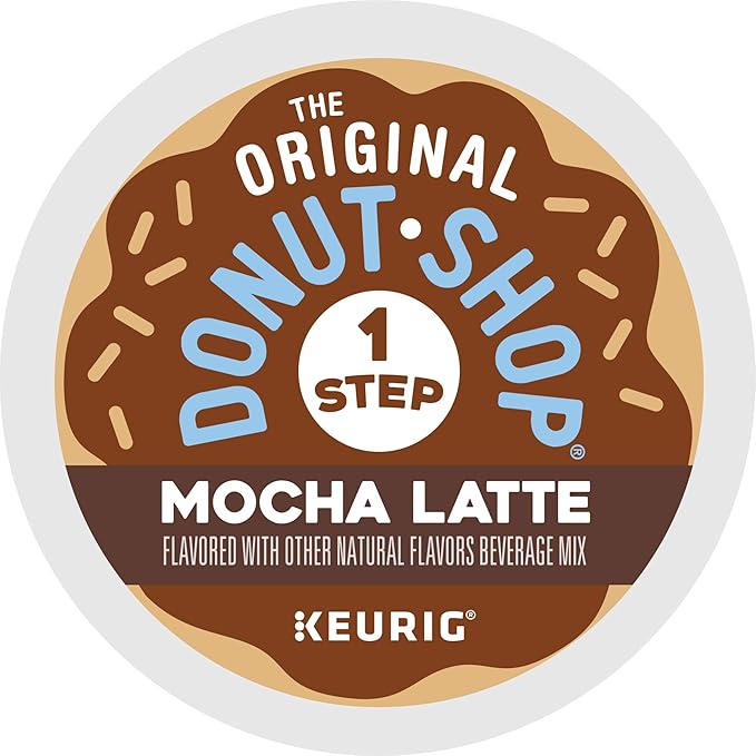 The Original Donut Shop Mocha One-Step Latte, Single Serve Coffee K-Cup Pod, Flavored Coffee, 20 Count (Pack of 2)