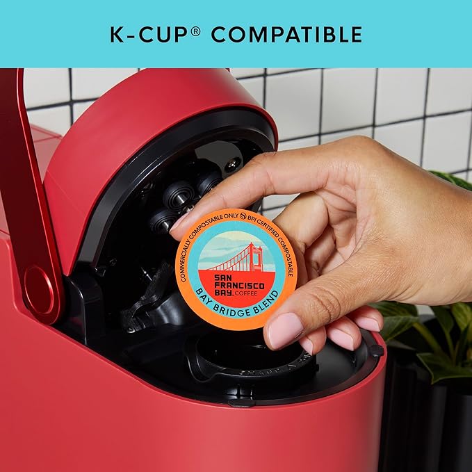 San Francisco Bay K-Cup Coffee Pods, Bay Bridge Blend (80 ct), Medium Roast, Commercially Compostable Single-Serve Coffee Pods