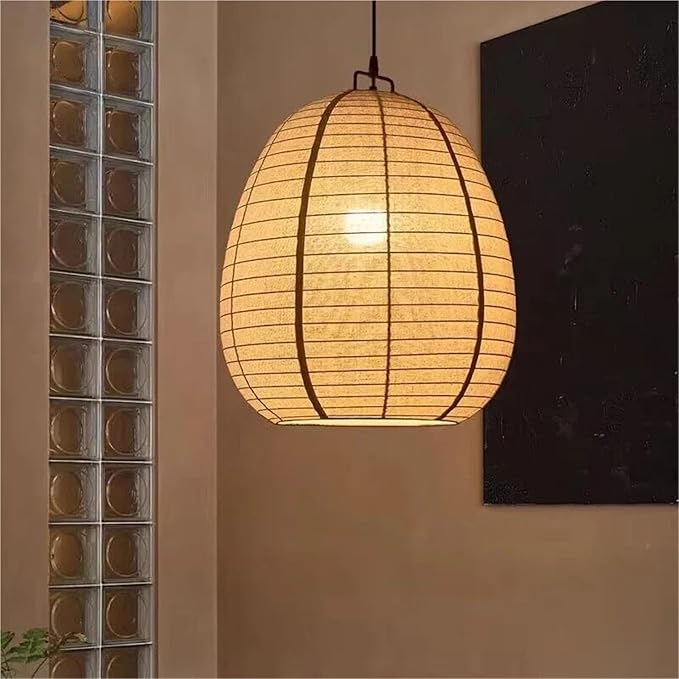 Japanese Retro White Fabric Pendant Light Living Dining Room Droplight Lighting Decor Bedroom Hanging Lamp,(D35cm)