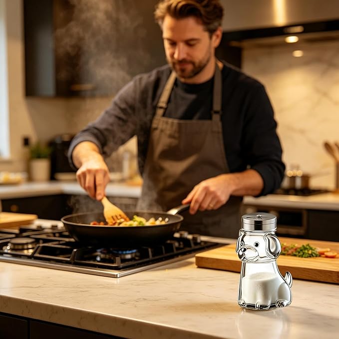 Animal Seasoning Jars, Fine Salt Shaker, Kitchen Utility with Portable Feature, Household Fixture with Secure Grip, 2.76x4.13 inches Dining Accessory, Organizer for Jelly Condiments Spices Preparation