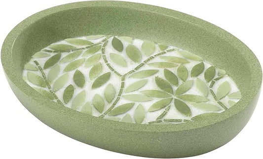 Avanti Linens - Soap Dish, 100% Hand-Painted Resin Bathroom Accessories, Botanical Home Decor (Stratford)