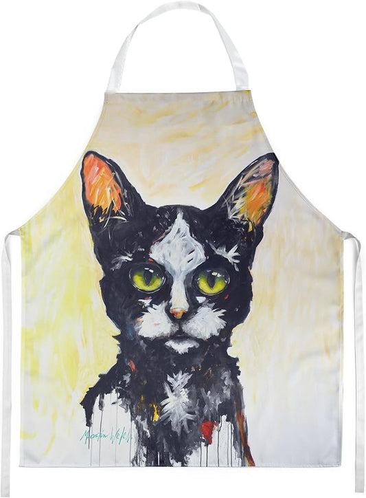 Caroline's Treasures Big Kitty Cat Apron Cooking Kitchen Server Baking Crafts Gardening for Adult Women Men, Unisex, Large, Multicolor