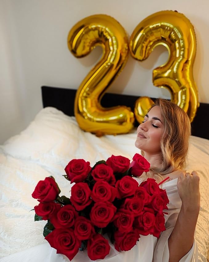 40Inch Balloon Number, Gold Number 19 Balloons Birthday Decoration for Men & Women, Foil Gold Party Decorations for Birthday Wedding Engagement Memroial Day's