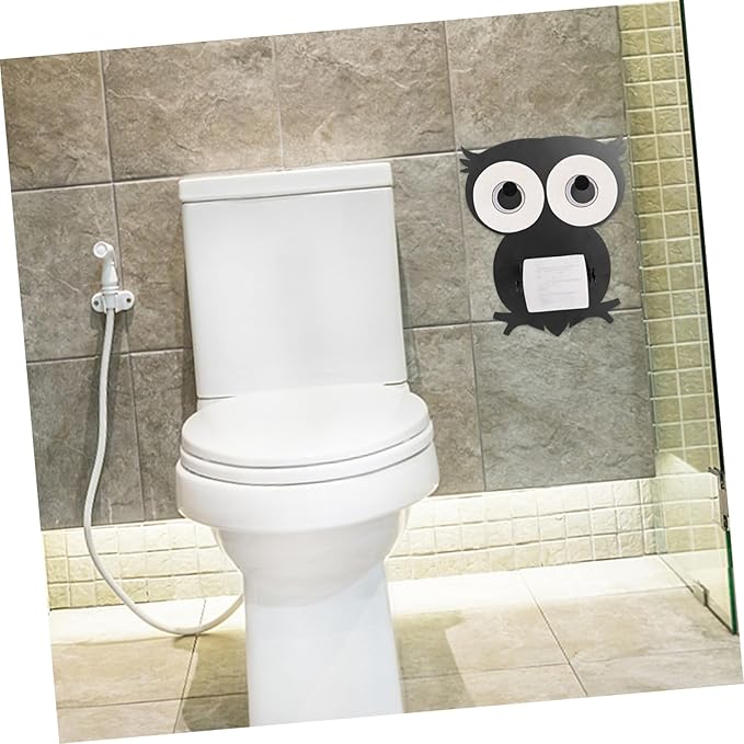 Owl Shaped Wall-Mounted Paper Towel Rack Bathroom Tissue Stand Elegant Kitchen Storage Holder Home Decor Easy to Use and Quick Access Suitable for Hotel Restaurant and Club Use