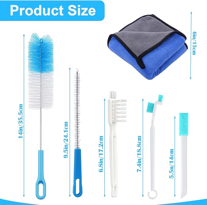 XANGNIER Single Serve Coffee Maker Cleaning Brush Kits,6 Pcs Mini Coffee Pod Machine Cleaner Tools Accessories