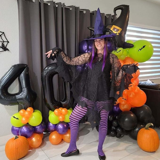 Number Balloons 40 In 40 Numbers, 40th Birthday Decorations for Women Men, Black Birthday Party Decorations Big Balloons for Wedding, Celebration Party, Graduations