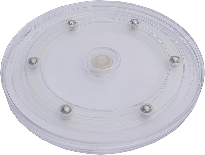 FixtureDisplays® 6" Clear Plastic Spinner Lazy Susan Turntable Organizer for Spice Rack Table Cake Kitchen Pantry Decorating 16972-NPF