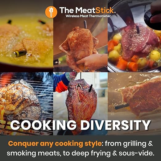 MeatStick X – Smart Wireless Meat Probe for Grilling, Smoking & BBQ | 500ft+ Bluetooth Range | Works in Oven, Smoker & Grill