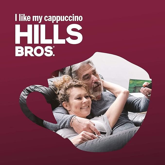 Hills Bros. Cappuccino Mix – Rich, Frothy Coffeehouse-Tasting Instant Drink Mix – Quick & Easy Preparation – Perfect for Hot & Iced Drinks & Creaming Coffee – Sugar-Free French Vanilla, 1 Pack of 12oz