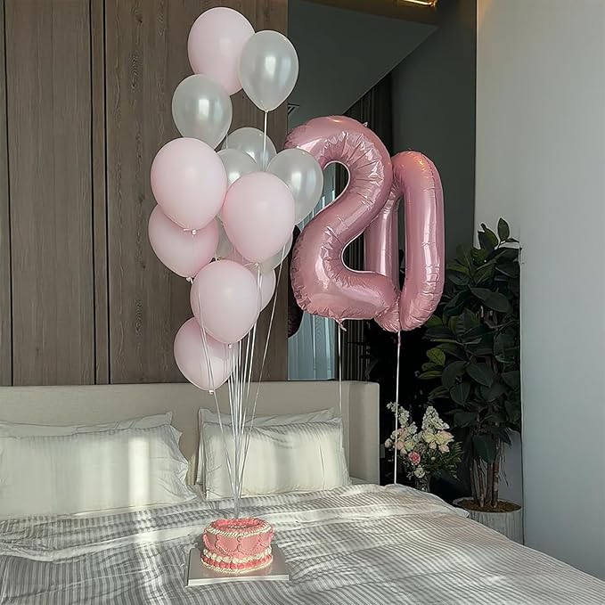 40 Inch 2026 Pack of 4 Pink Big Helium Foil Balloon Numbers Large Mylar Number for Christmas New Year's Eve Party Graduation Birthday
