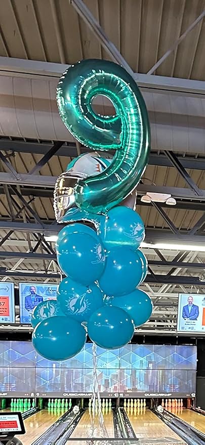 Number 9 Balloons 40 In, Birthday Decorations for Women Men, Blue Green Number Balloon Birthday Party Decorations Large Foil Mylar Balloons for Wedding, Celebration, Graduations