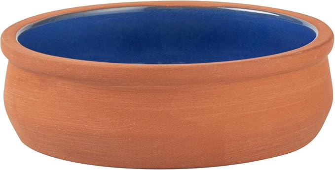 Restaurantware Terracotta Cazuela Bowls 2 Pack of 9 oz Durable Rustic Serving Dish Glazed Oven-Safe Bowl Freezer-Safe Tapas Dish Microwave-Safe Dishwasher-Safe