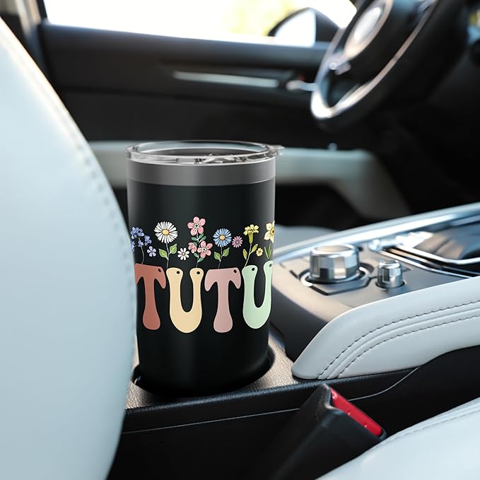 Tutu Gifts Women Wildflower Floral Design Tutu Stainless Steel Insulated Tumbler