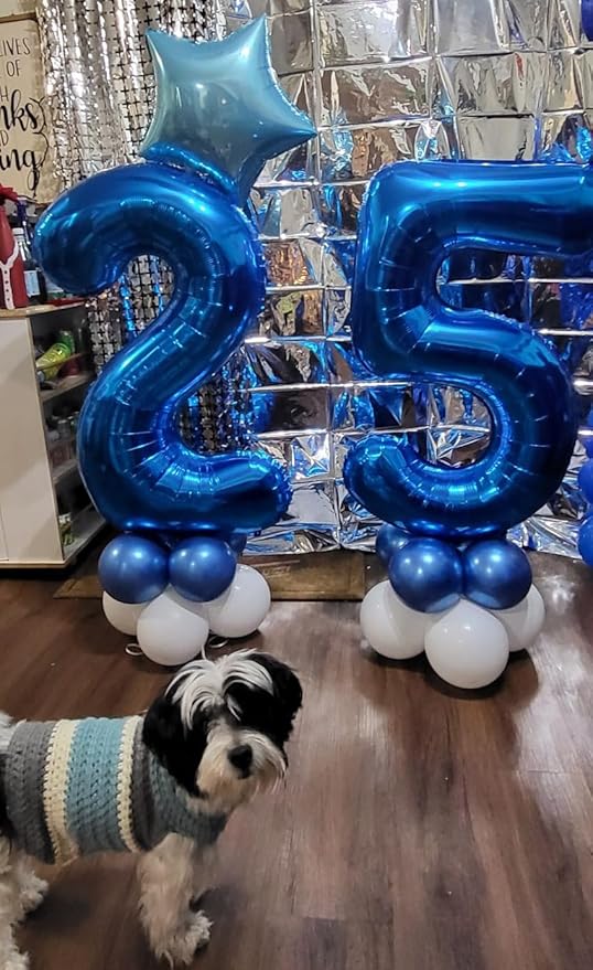 Number 5 Balloon 40In Navy Blue Birthday Decorations for 15 25 Girl Boy Women Men, Balloon Numbers for 2025 Party Celebration Graduations Anniversary Photo
