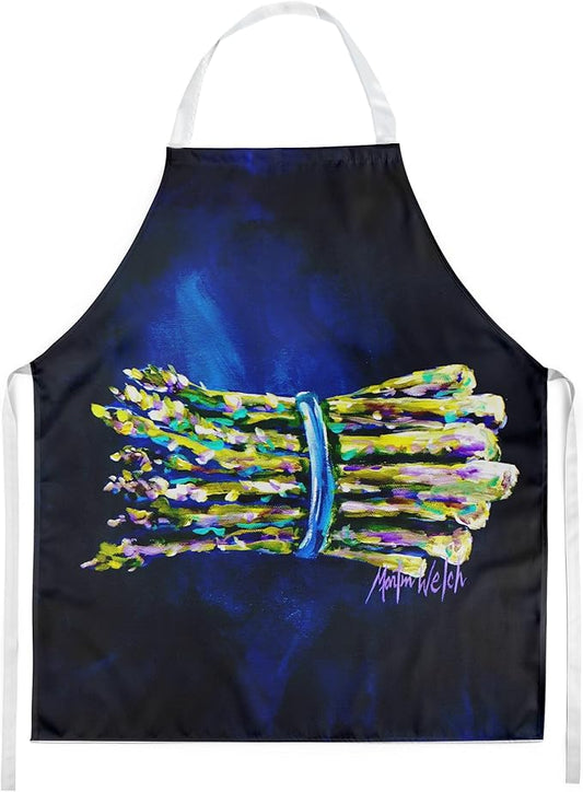 Caroline's Treasures Jaimie's Bunch Asparagas Apron Cooking Kitchen Server Baking Crafts Gardening for Adult Women Men, Unisex, Large, Multicolor
