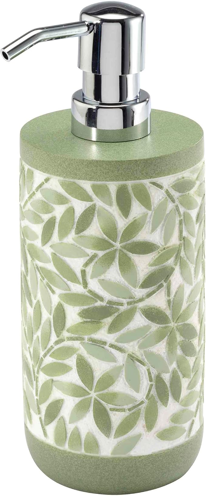 Avanti Linens - Lotion Pump/Soap Dispenser, Resin Countertop Accessories, Guest Bathroom Essentials (Stratford Collection, Green)
