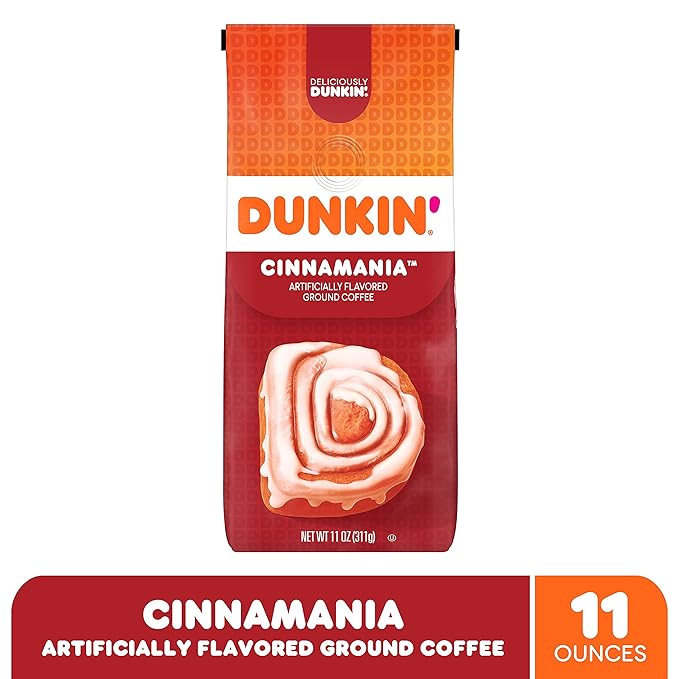Dunkin' Cinnamania Flavored Ground Coffee, 11 Ounces (Pack of 6)