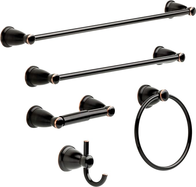 Franklin Brass Kinla (1-Pack) Toilet Paper Holder Oil Rubbed Bronze Tissue Roll Holder for Bathroom Organization and Storage Spring-Loaded Toilet Tissue Holder Wall Bathroom Accessories KIN50-OB1