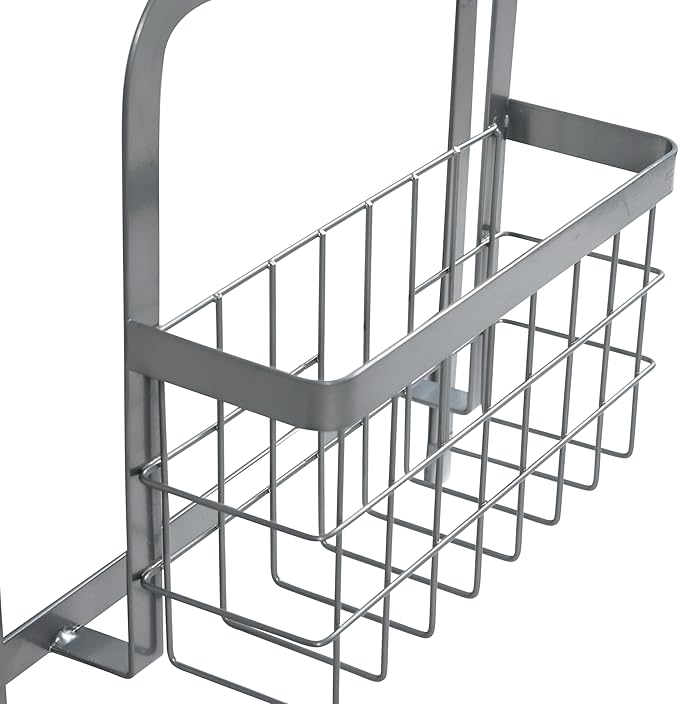 Household Essentials Metal Magnetic Organizer Rack, Grey
