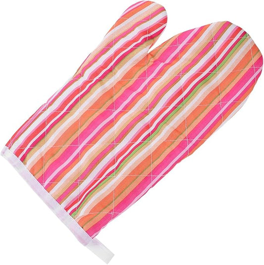 VALICLUD Oven Mitt Heat Resistant Kitchen Gloves Insulated Cooking Gloves for Baking Grilling and Barbecue with Hanging Design 10.43X6.69In