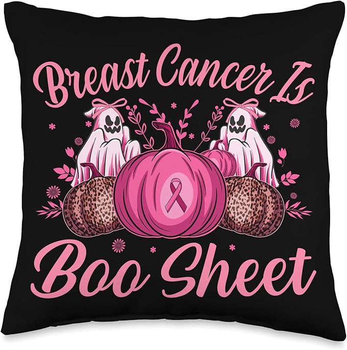 Breast Cancer is Boo Sheet Throw Pillow