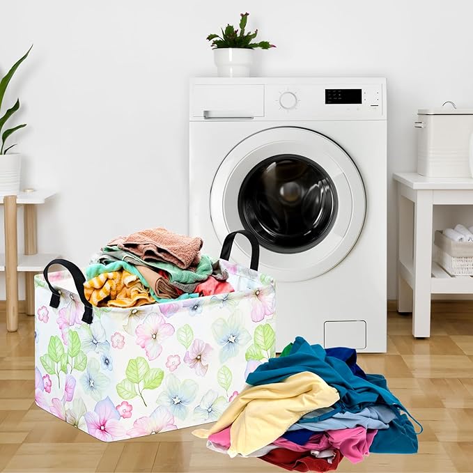 Rectangle Gift Shelf Nursery Storage Basket Laundry Hamper Storage Box and Bins for Home Clothes with Handles