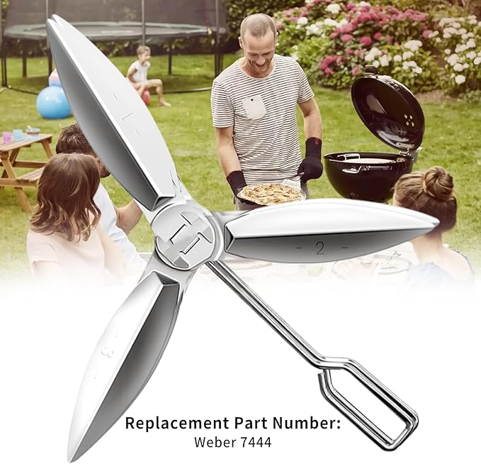 22.5-Inch One-Touch Cleaning System Kit – Stainless Steel Ash Removal Tool, Compatible with We BER 7444 Grill Parts
