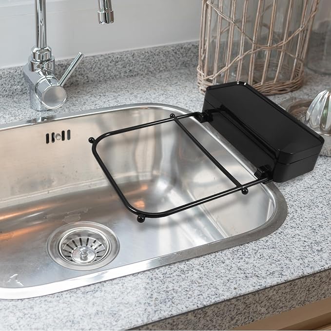 Mipcase Kitchen Sink Residue Strainer Rack with Suction Cups Space-saving Drain Filter for Easy Cleaning and Towel Hanging for Kitchen Organization and Garbage Disposal Management