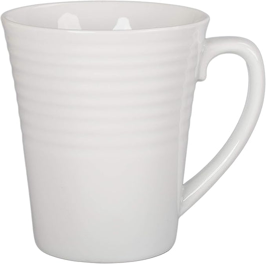 BIA Cordon Bleu Porcelain Ribbed Coffee Mug, One Size, White (903108S4SIOC)