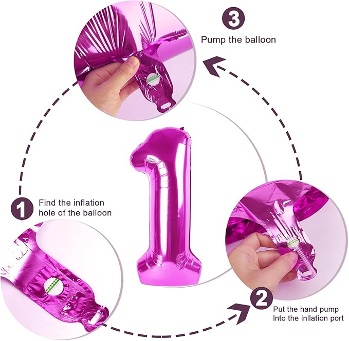 Number 6 Balloon 40 Inch, 6 7 Six Seven Birthday Decorations, 6th Birthday Balloon for Boy Girl, Rose Purple 16 60 61 65 Numbers Balloons Graduations Anniversary Supplies
